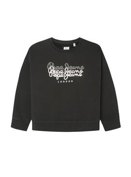 Sweatshirt Pepe Jeans Tinsley Preto para meninas