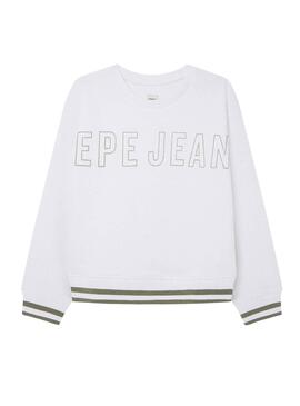 Moletom Pepe Jeans Telisa Branco para meninas