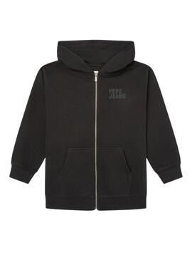 Moletom Pepe Jeans Tansley preto para menina