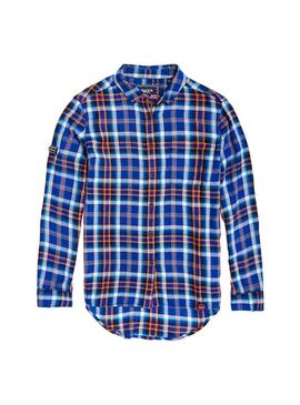 Camisa Superdry Anneka Check Mulher Azul