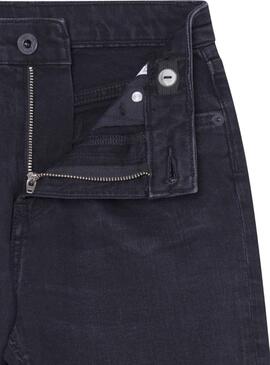 Calças Pepe Jeans Denim Retas Pretas para Crianças