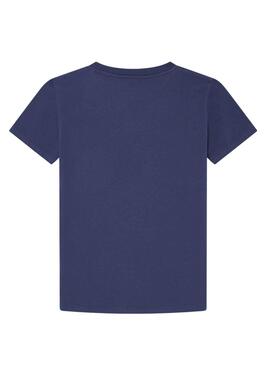 Camiseta Pepe Jeans New Art Azul Marinho para Crianças