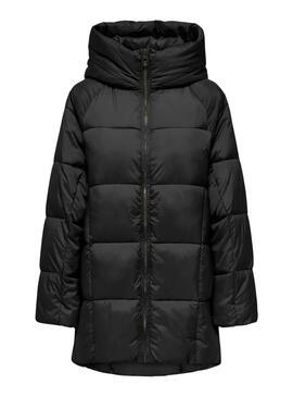 Jaqueta Acolchoada Only Lasta Preto para mulher