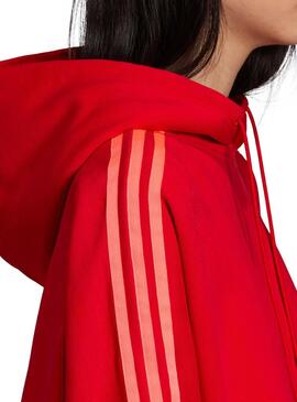 Sweat Adidas Cropped Hood Vermelho para Mulher