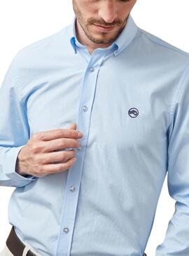 Camisa Altonadock Azul Lisa para homem