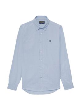 Camisa Altonadock Azul Lisa para homem