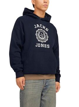 Sweatshirt com capô Jack and Jones Victo Azul para homem