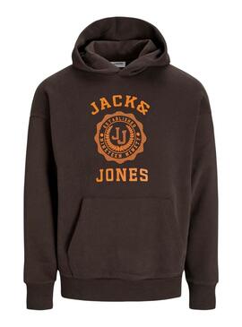 Sweatshirt com capô Jack and Jones Victo Marrom para homem