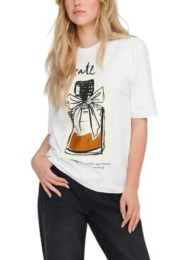 Camisola Only Katie Create Branco Perfume para mulher