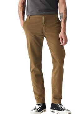 Calças Levis XX Chino Standard Taper de Veludo Cotelê Camelo para Homem