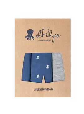 Pack de 3 Boxers El Pulpo Multicolor para Homem