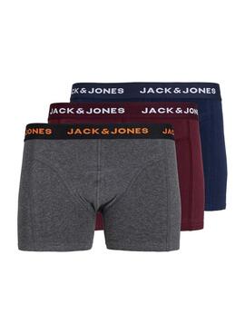 Pack de 3 Boxers Jack and Jones Multicolor Logo para Homem