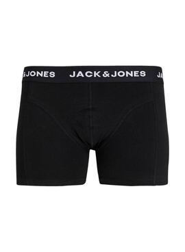 Pack de 3 Boxers Jack and Jones Preto Logo para Homem
