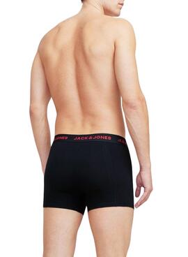 Pack de 3 Boxers Jack and Jones Preto Logo para Homem