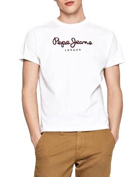 T-Shirt Pepe Jeans Eggo Branco Para Homem