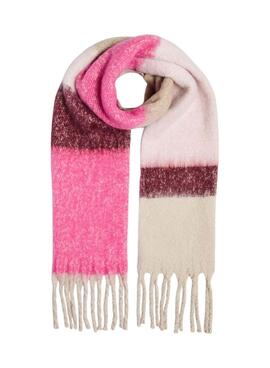 Cachecol Pieces Bea Longo Estampado Rosa para Mulher