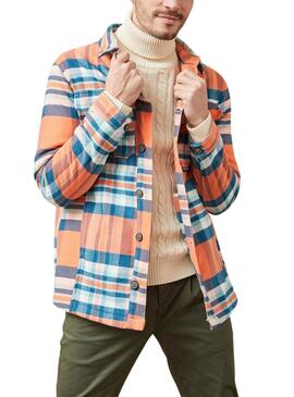 Camisa Casaco Altonadock Xadrez Laranja para homem