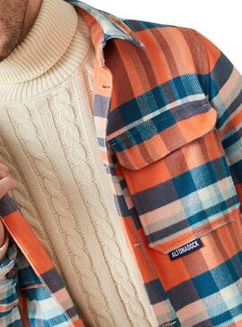 Camisa Casaco Altonadock Xadrez Laranja para homem