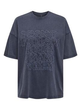 Camiseta Only Denima Azul para mulher