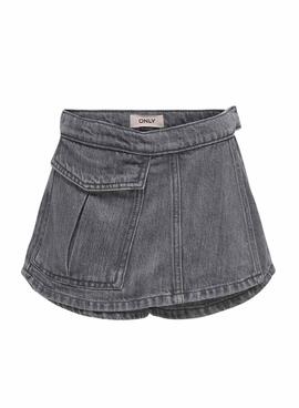 Saia Calça Only Midnight Cargo Azul para menina