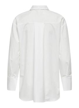 Camisa Only Moco Branca Laço Preto para mulher