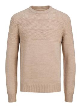 Camisola Jack and Jones Jerry Bege para homem