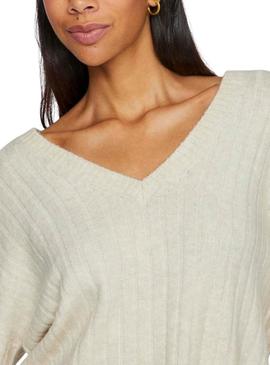 Camisola Vila Vimiraz bege para mulher