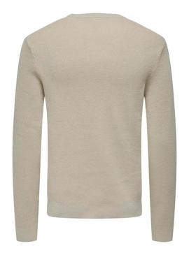 Jersey Only and Sons Phil bege para homem
