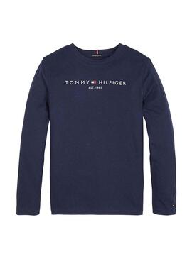 T-Shirt Tommy Hilfiger Essential Azul Marinho Meni