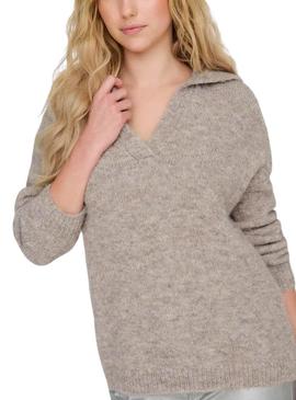 Camisola Only Maggie tostada para mulher