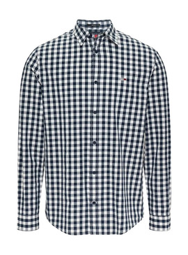 Camisa Tommy Jeans Poplin xadrez para homem