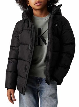 Casaca Calvin Klein Essential Puffer Preto Menino