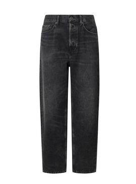 Calça Jeans Pepe Jeans Nils Loose preta para homem.