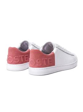 Sapatilhas Lacoste Carnaby Evo Branco Rosa Mulher