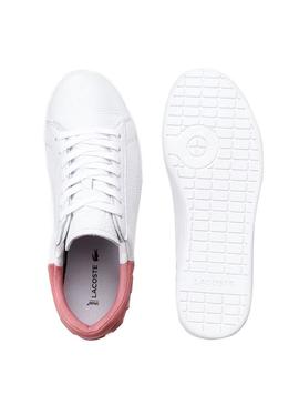 Sapatilhas Lacoste Carnaby Evo Branco Rosa Mulher