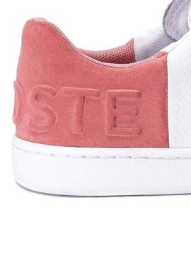 Sapatilhas Lacoste Carnaby Evo Branco Rosa Mulher