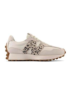 Sapatilha New Balance 327 bege animal print para mulher