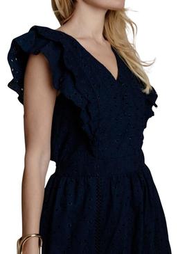 Vestido Naf Naf Barbara azul marinho para mulher.