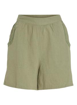 Shorts Vila Vijillo Verde Para Mulher.