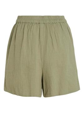 Shorts Vila Vijillo Verde Para Mulher.