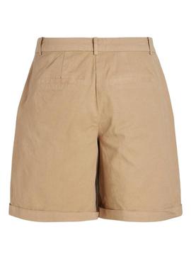 Shorts Vila Vistorma Chino Tostado Para Mulher.