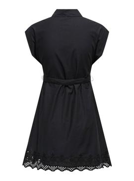 Vestido Only Lou Camisero Preto Para Mulher