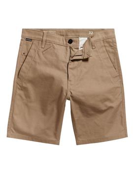 Bermuda G-Star Bege Broson 2.0 Slim Chino para Homem