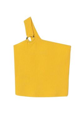 Camisa Mayoral alças de canalé amarelo menina