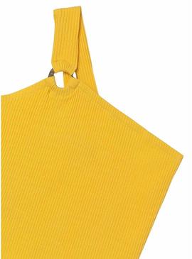 Camisa Mayoral alças de canalé amarelo menina