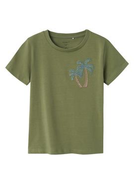 Camiseta Name It Hakan Verde Para Menino