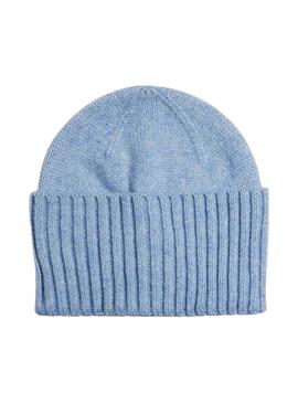 Gorro Pieces Mocca azul para mulher.