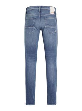 Calça de ganga Jack and Jones Glenn Fox lavada em azul para homem