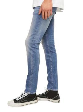 Calça de ganga Jack and Jones Glenn Fox lavada em azul para homem