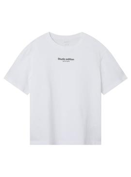 Camiseta Name It Brody Branca para menino